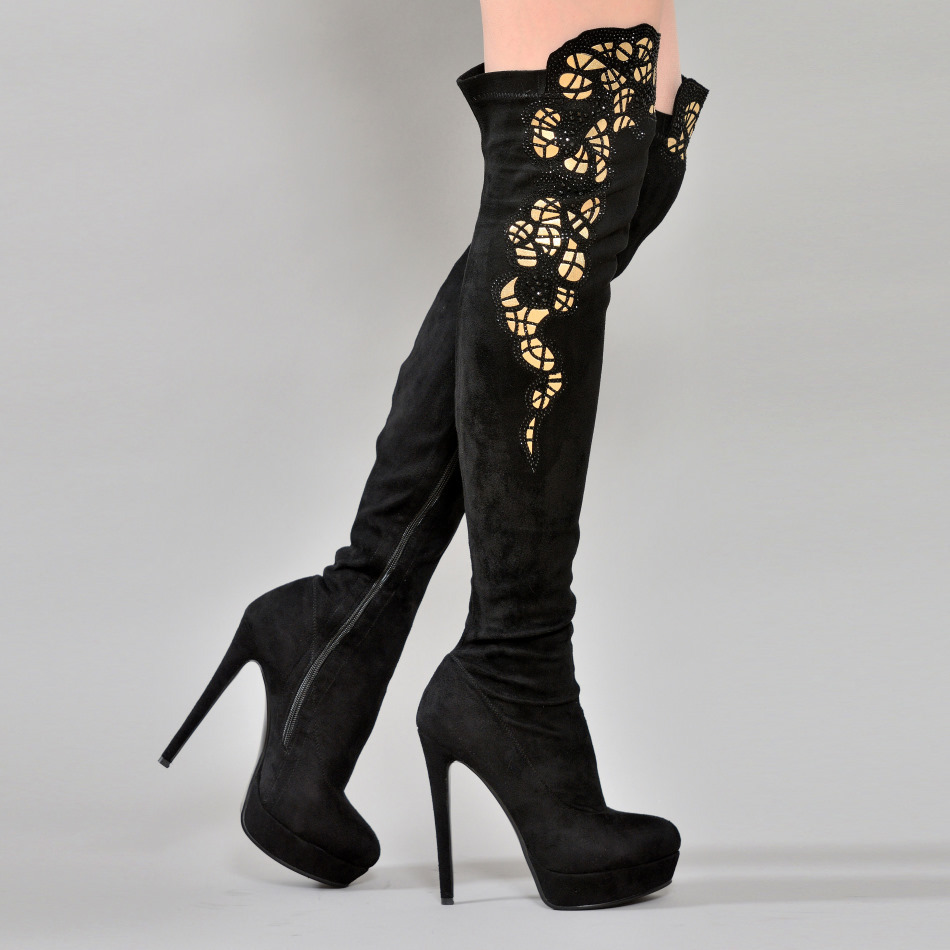 Boots - Ariadne-20 - black-gold - High 